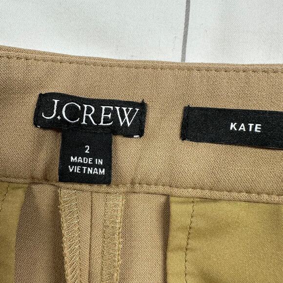 J.Crew Pants Womens 2 Tan Camel Kate Straight Leg 4 Season Stretch Professional - Picture 4 of 11